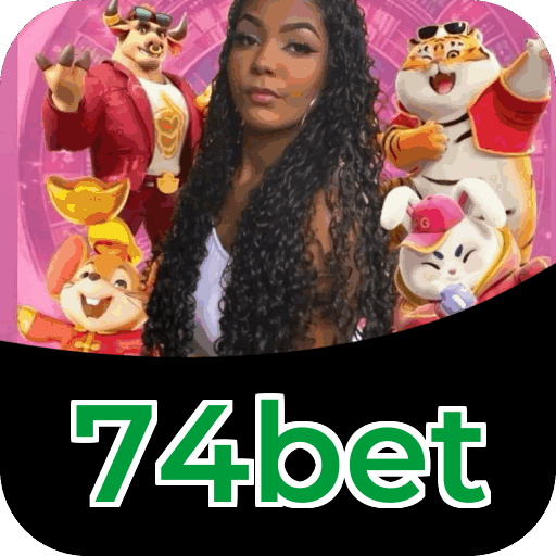 Interface do aplicativo 74bet mostrando jogos disponíveis no iOS e Android